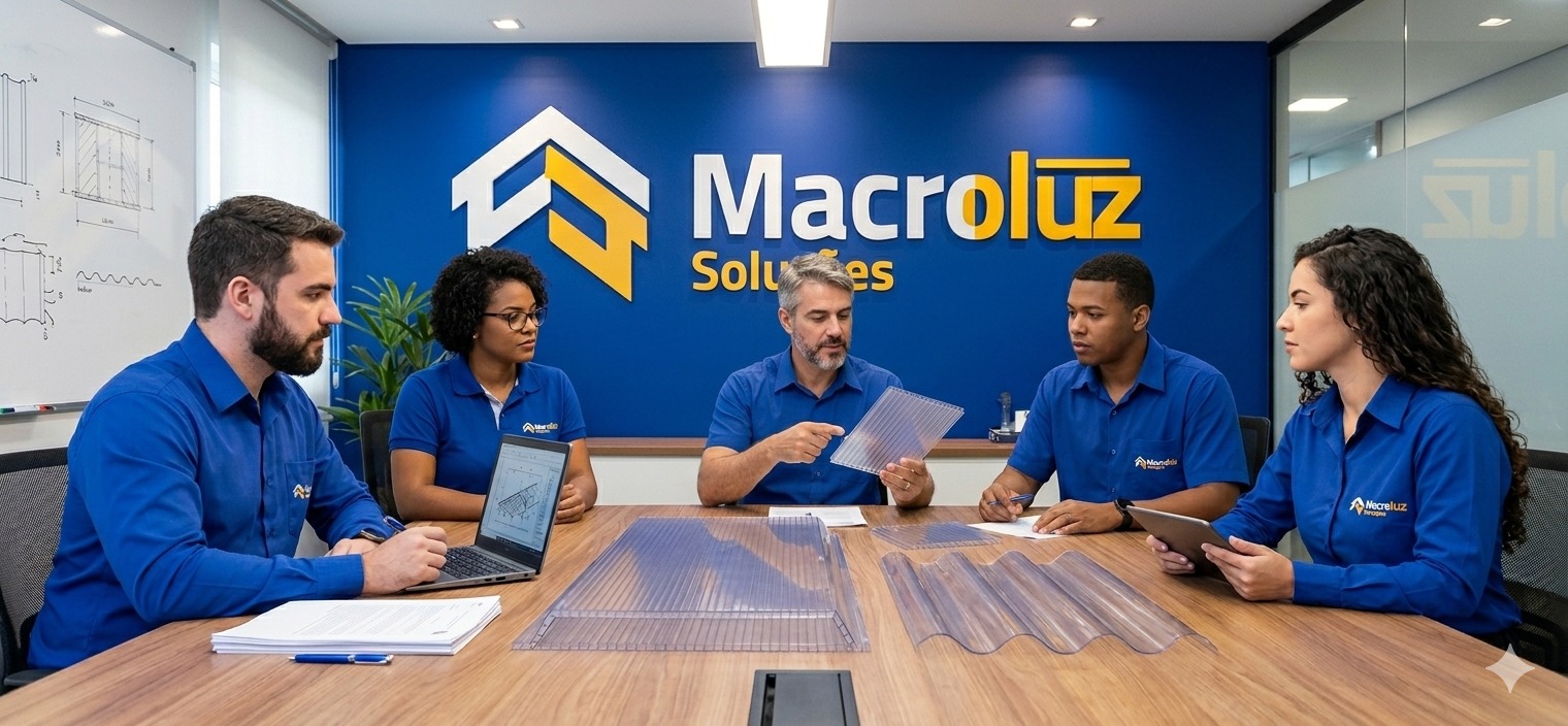 Equipe da Macroluz no escritório